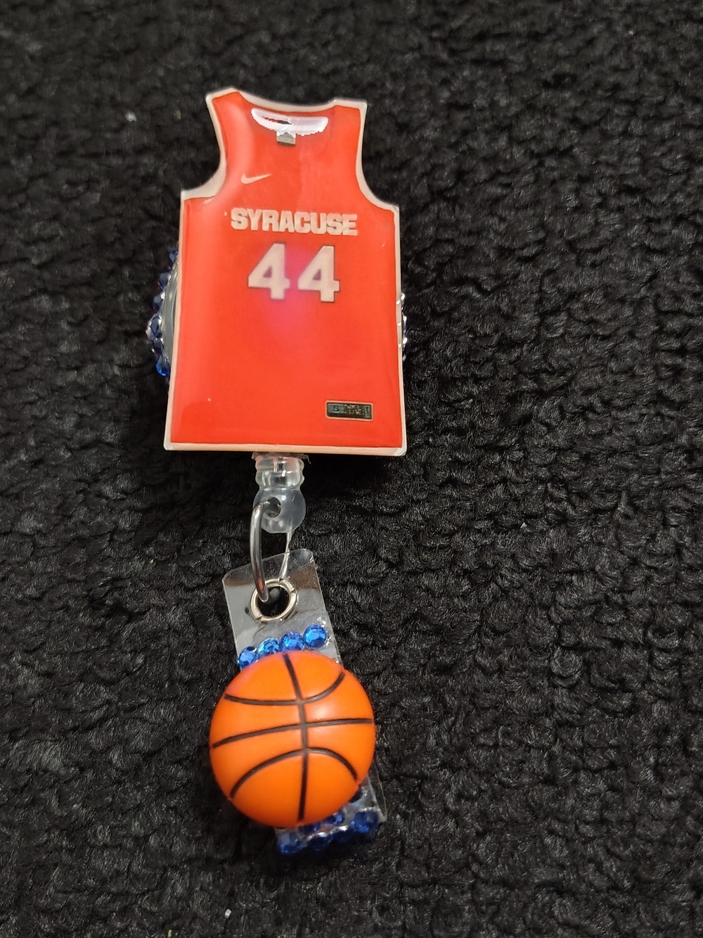 Syracuse Orange Basketball #44 Retractable ID Badge Reel Work Id Holder